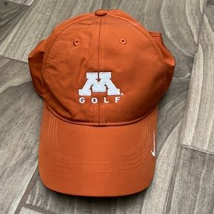 University of Minnesota Nike Golf adjustable hat. Burnt orange color.